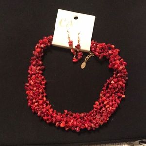 Necklace and matching earrings